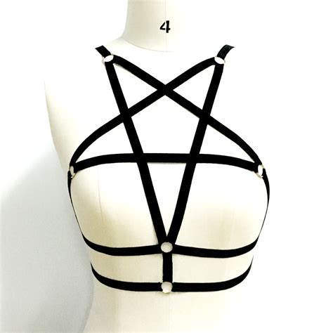 Sexy Goth Lingerie Elastic Alluring Harness Bustier Bandage Cage Bra On Storenvy
