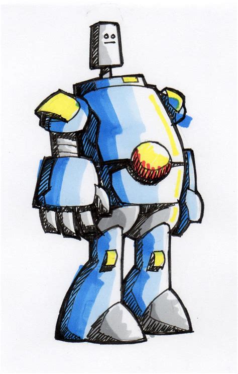 Friendly Robot Cartoon Sketch By M99art On Deviantart