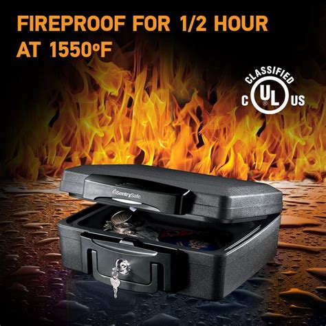Sentrysafe 017 Cu Ft Keyed Fire Resistant Waterproof Chest Safe In The