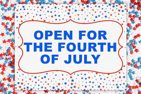 Printable Closed For 4th Of July Sign Template Example 4 Mom Envy