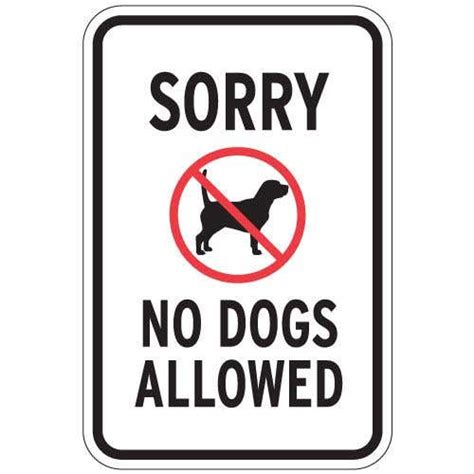 Pet Area Sign Free Shipping Sorry No Dogs Allowed Aluminum Sign