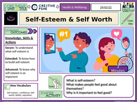 Self Esteem Pshe Teaching Resources