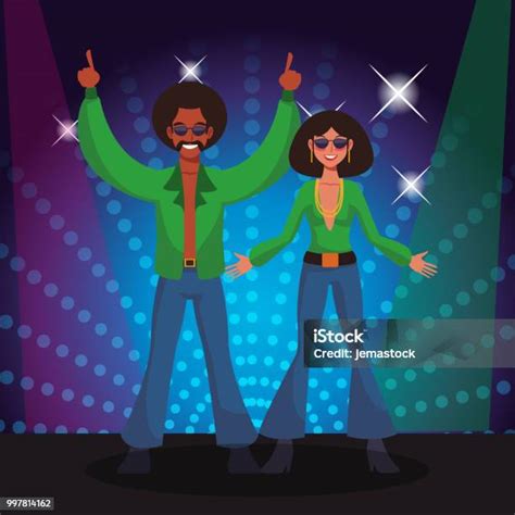 People Dancing Disco Cartoons Stock Illustration Download Image Now