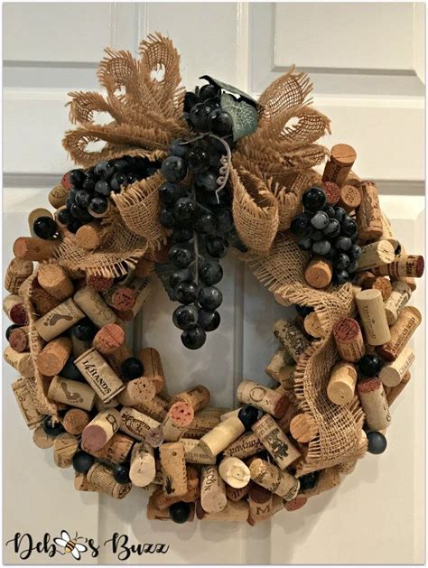 Wine Cork Wreath DIY Tutorial Debbee S Buzz