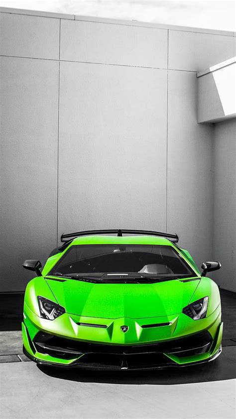 1080p Free Download Aventador Svj Lamborghini Green Car Supercar