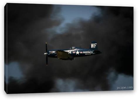 Vought F4u Corsair Canvas Print By Adam Romanowicz