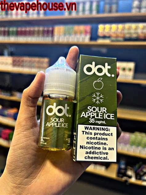 dot sour apple ice Ép táo xanh lạnh saltnic 35mg 30ml the vape house