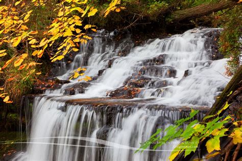 Wagner Falls In Autumn Munising Michigan Upper Peninsula