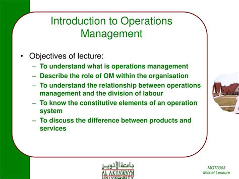 Ppt Introduction To Operations Management Powerpoint Presentation