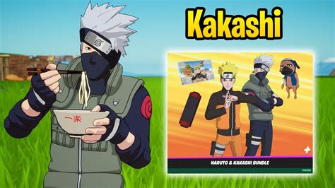 Kakashi Skin Gameplay Review In Fortnite Naruto Crossover Youtube