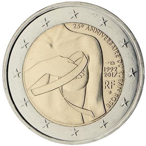 2 Euro Francia 2017 Nastro Rosa Francia Euro Commemorativi Monete E