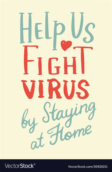 Coronavirus Covid19 19 Slogan Help Us Fight Virus Vector Image