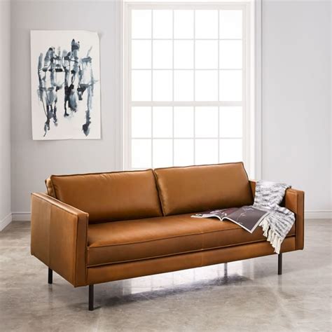 Tan Leather Sofa Trend Caramel Leather Sofa Apartment Therapy