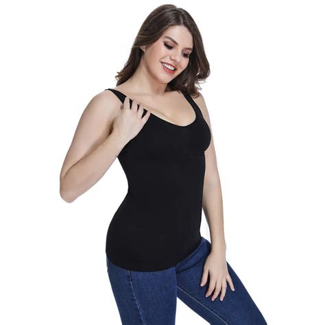 women s shapewear tank top tummy control cami shaper seamless shaping camisole slimming padded