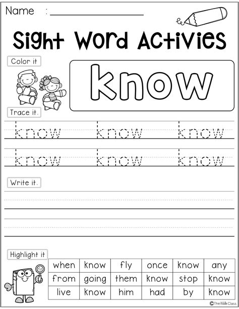Free Editable Sight Word Worksheets For Kindergarten Worksheets Free 28a