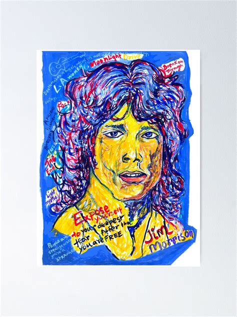 Jim Morrison Abstract Painting Jim Morrison Rockstar Poster By