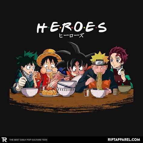 H·e·r·o·e·s T Shirt All Anime Characters Anime Crossover Anime