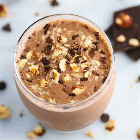 Chocolate Hazelnut Smoothie Recipe With Bananas Jessica Gavin