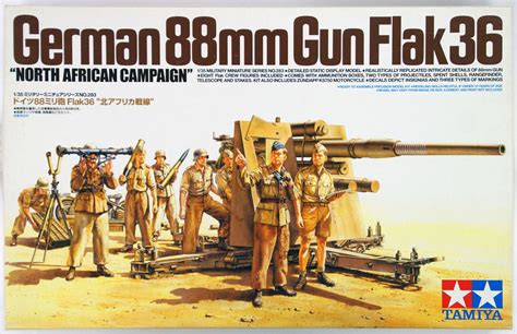 Tamiya 35283 German 88mm Gun Flak 36 North African Campaign 135 Scale