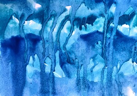 Beautiful Blue Watercolor Drip Texture Background 1234310 Vector Art At