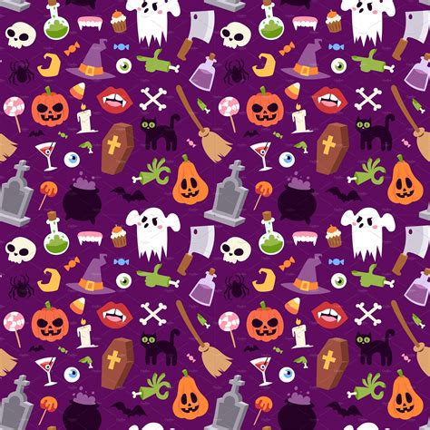 halloween seamless pattern vector halloween symbols seamless pattern vector halloween