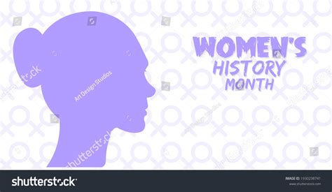 March Women History Month Vector Illustration เวกเตอร์สต็อก ปลอดค่า