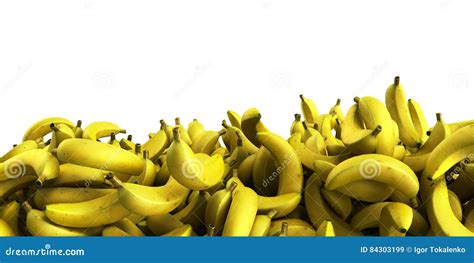 Bananas Background 3d Render Illustration Stock Illustration