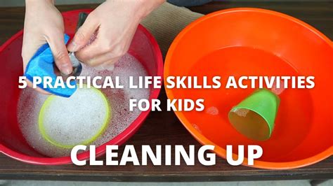 5 Practical Life Skills Activities For Preschoolers Cleaning Up Youtube