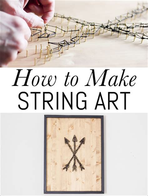 How To Make String Art Diy Arrow Art Erin Spain
