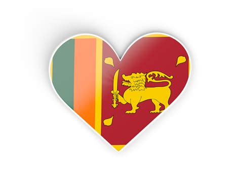 Heart Sticker Illustration Of Flag Of Sri Lanka