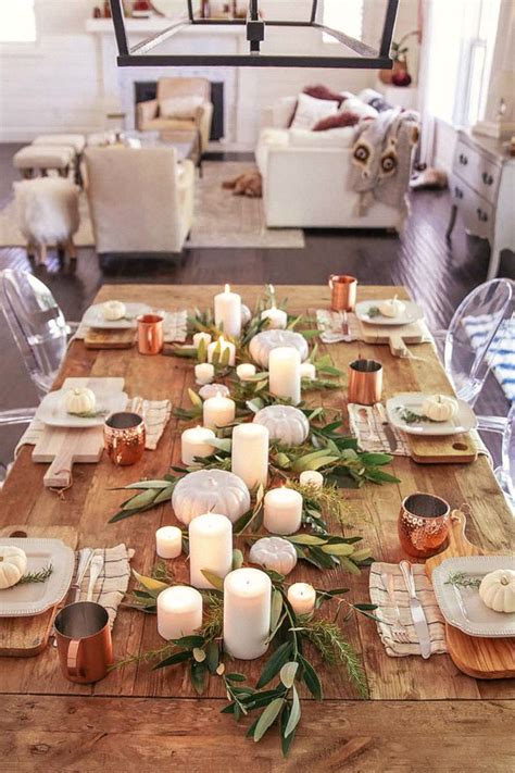 15 Simple And Elegant Fall Tablescapes Fall Dining Table Thanksgiving