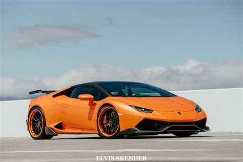 Orange Lamborghini Huracan Cars Wallpapers Hd