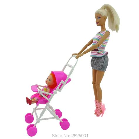 Pink Assembly Baby Kelly Size Stroller Trolley Nursery Furniture Toys Doll Accessories For