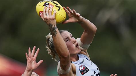 AFLW MRO Round Tayla Harris Offered One Match Ban For High Hit On Giant Pepa Randall Herald Sun