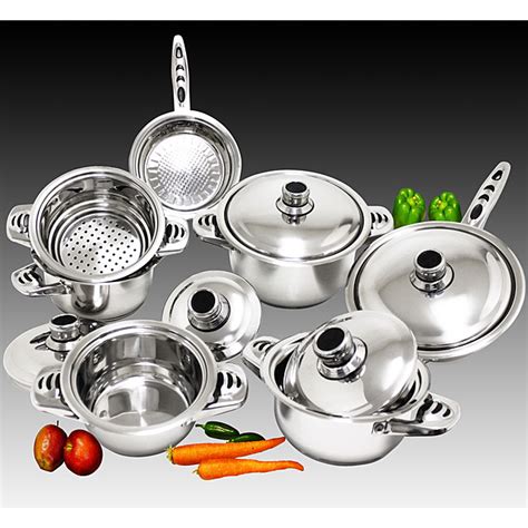 Premium 1810 Stainless Steel 12 Piece Cookware Set Free Shipping