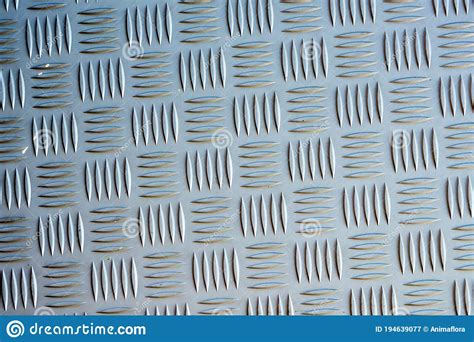 Silver Checker Plate Texture Template Royalty Free Stock Image