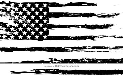 Tattered American Flag Vector At Collection Of