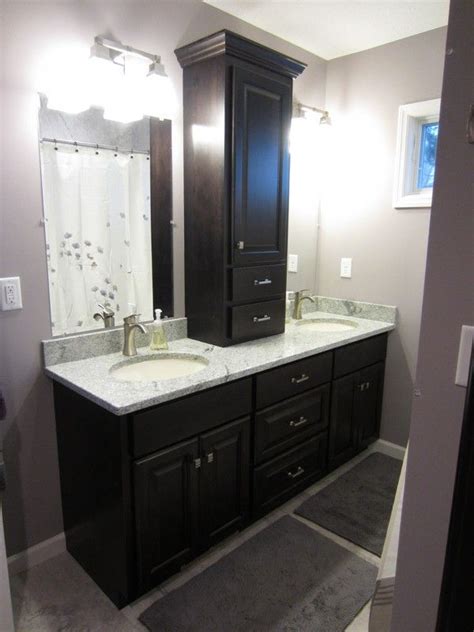 Updating your bathroom vanity can be an instant way of upping your bathroom storage and breathing new life into it. Bathroom Vanity And Linen Cabinet - TRENDECORS