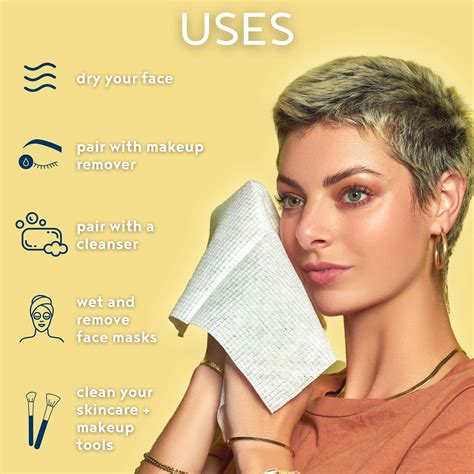 Clean Skin Club Clean Towels Worlds 1st Biodegradable Face Towel Disposable Makeup Removing
