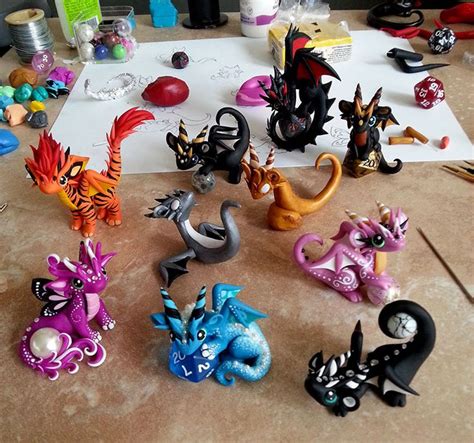Baby Dragons At Play By Dragonsandbeasties On Deviantart Clay Crafts