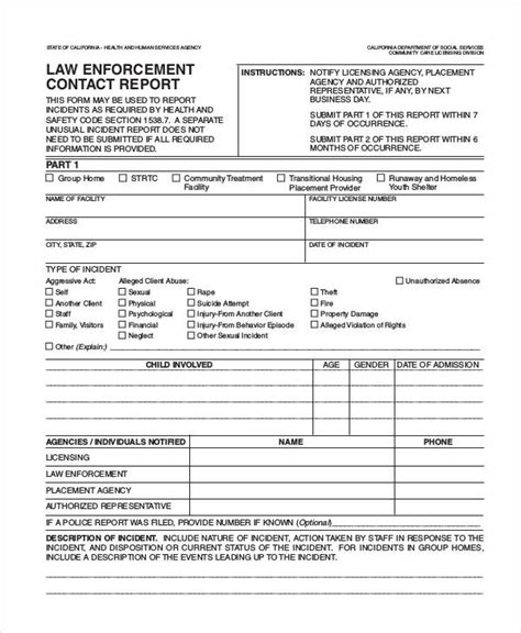 11 Contact Report Templates Sample Example Format Download