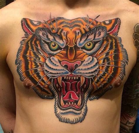 Pin By Michael Queen On Tattoos Tiger Tattoo Images Chest Tattoo Men