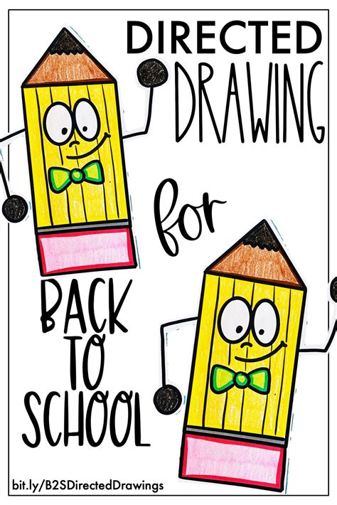 Back To School Directed Drawings Self Portrait Bus Crayons Glue