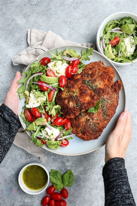 Easy Chicken Milanese With Arugula Salad Caits Plate