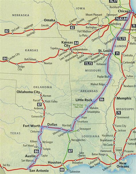 Texas Eagle Train Route Map Draw A Topographic Map