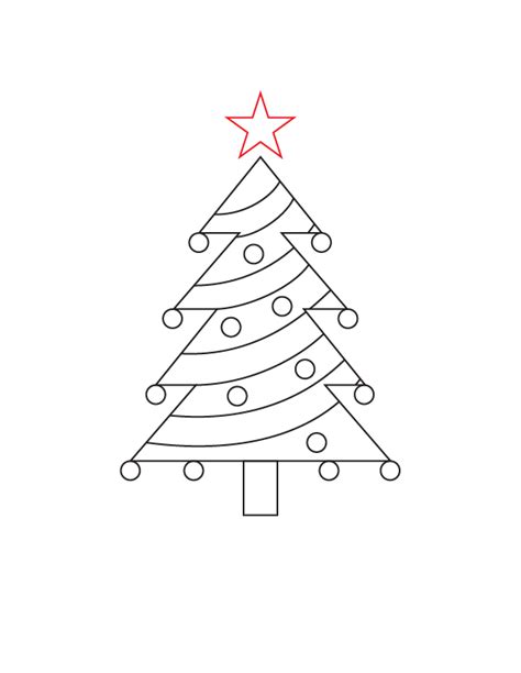 Repeat steps 7 and 8 for the remaining branches on both sides. How to Draw a Christmas Tree Step by Step