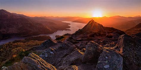 X Px Free Download HD Wallpaper Aerial Photo Of Mountains During Sunset Trossachs