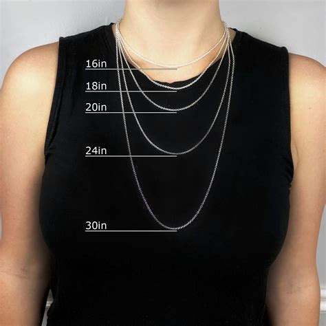Necklace Length Chart Necklace Size Chart Choosing The Right Necklace