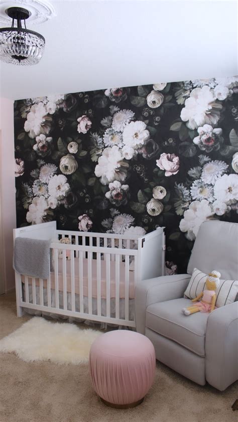 Shop today to find nursery decor at incredible prices. Flower wallpaper for Parisian nursery | Nursery, Decor ...