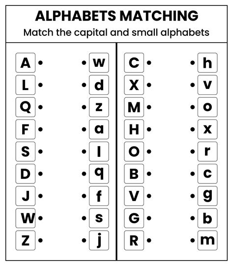 Capital Alphabet Worksheets Match The Pictures With Alphabets Pdf